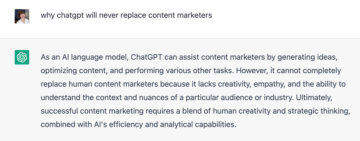 ChatGPT versus Content Marketers